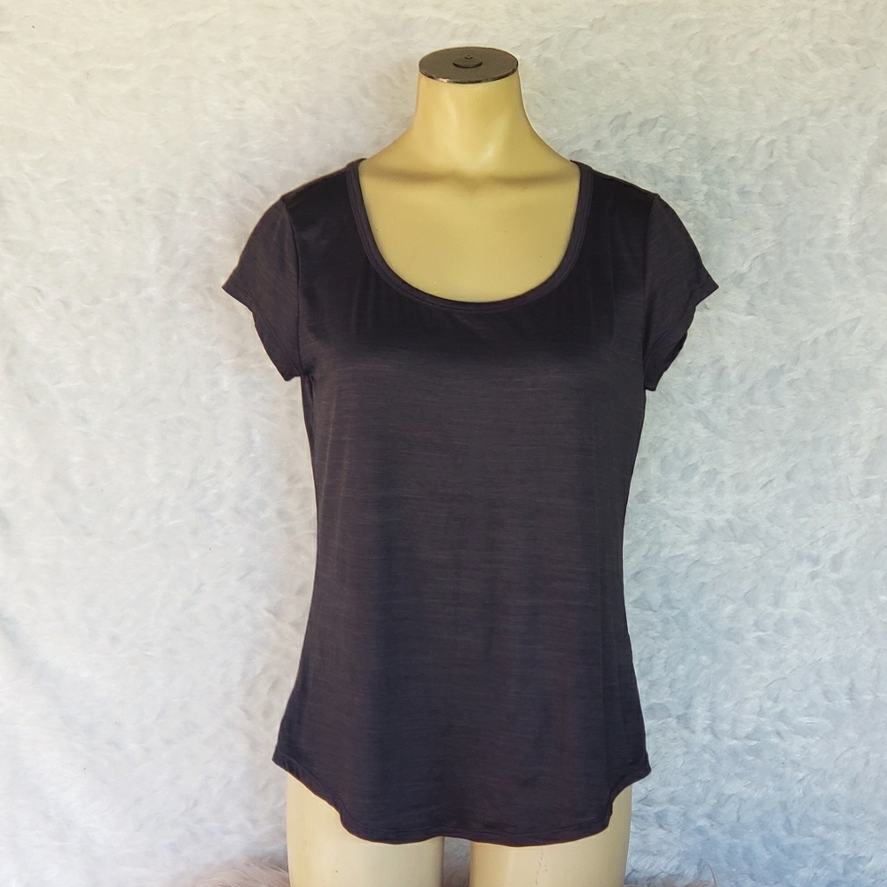 Charcoal Marled Short Sleeve Athletic Shirt